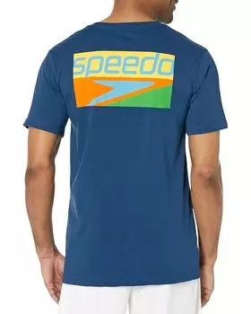 Футболка Speedo Graphic Vibe Short Sleeve Tee, цвет Peacoat