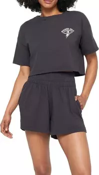 Футболка Spiritual Gangster Elevated Eye Kaylee Crop Tee, цвет Vintage Black