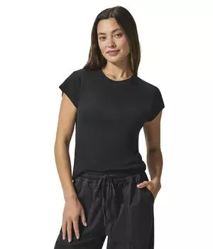 Футболка Splendid Faye Crewneck Tee, черный