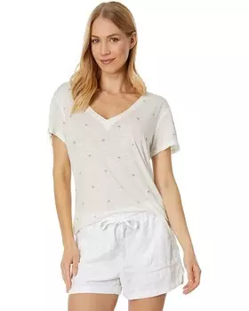 Футболка Splendid Polly V-Neck, цвет White Palm