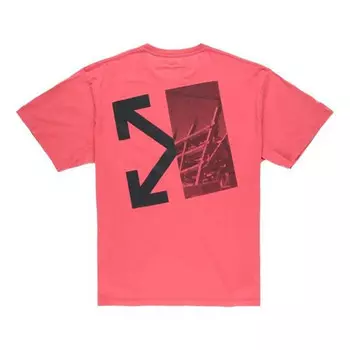 Футболка splitted arrows large short sleeve loose fit red Off-White, красный