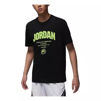 Футболка sport dri-fit graphic t-shirt asia sizing 'black' Air Jordan, черный