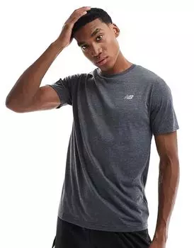 Футболка Sport Essentials Heathertech темно-синего цвета New Balance