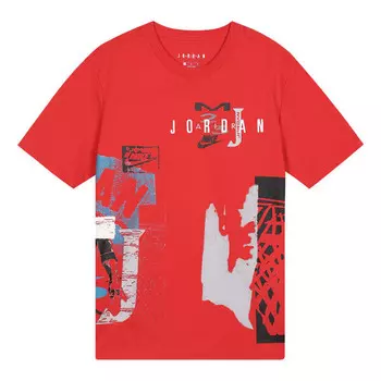 Футболка спортивная dna ss20 с коротким рукавом с принтом мужские красные Air Jordan, красный