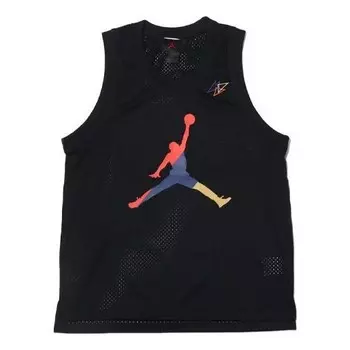 Футболка спортивная ДНК сетчатые дышащие Футболка Air Jordan, черный