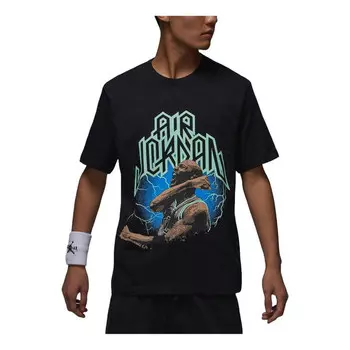 Футболка спортивная dri fit графические Футболка азиатские размеры Air Jordan, черный