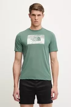 Футболка спортивная Foundation Abstract The North Face, зеленый