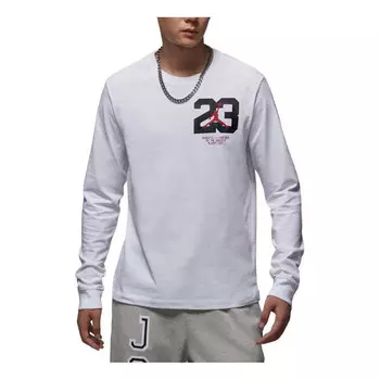 Футболка спортивная Футболка с длинным рукавом азиатские размеры Air Jordan, белый