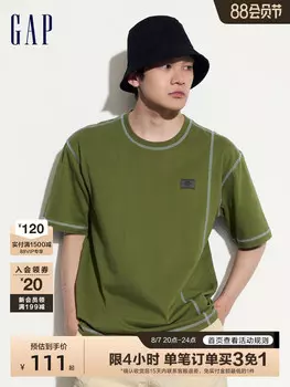 Футболка спортивная Gap с короткими рукавами, черный