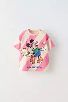 Футболка спортивная минни маус disney ZARA, разноцветный