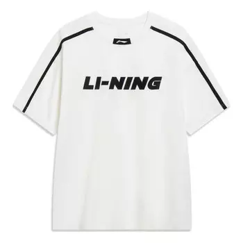 Футболка спортивная мода графическая футболка Li-Ning, белый
