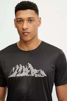 Футболка спортивная Peak Graphic Jack Wolfskin, черный