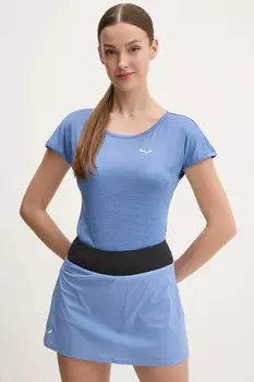 Футболка спортивная Puez Melange Salewa, синий