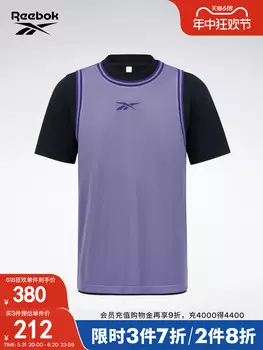 Футболка спортивная Reebok с короткими рукавами, черный