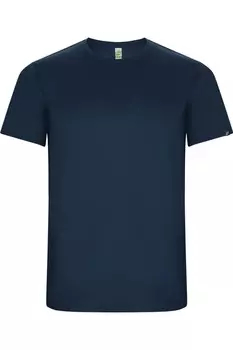 Футболка спортивная Roly Imola с короткими рукавами, темно-синий