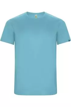 Футболка спортивная Roly Imola с короткими рукавами, бирюзовый