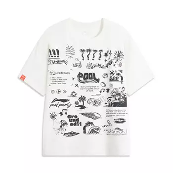 Футболка Sports Life Collection унисекс белая Lining, белый