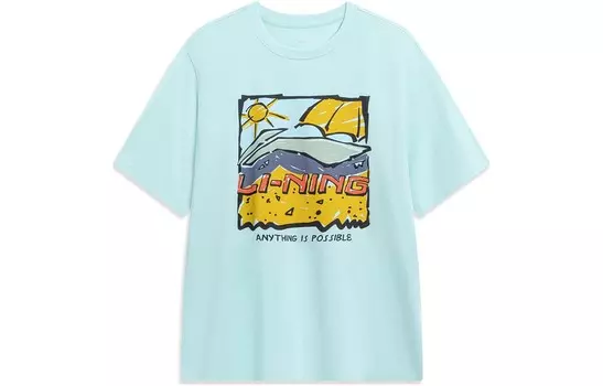 Футболка Sports Life Collection унисекс синяя Lining, синий