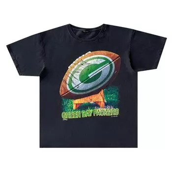 Футболка Sports Vintage Green Bay Packers 'Black', черный