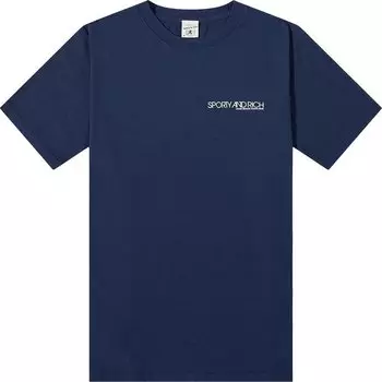 Футболка Sporty &amp; Rich Disco T-Shirt 'Navy/White', синий