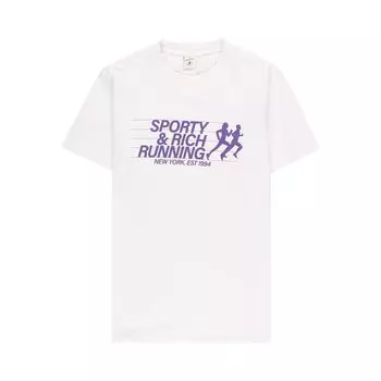 Футболка Sporty &amp; Rich Running T-Shirt 'White/Purple', белый