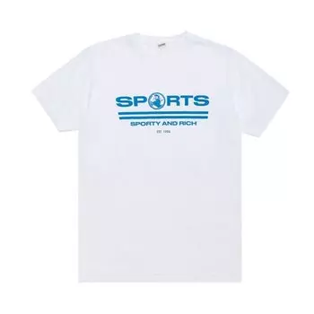Футболка Sporty &amp; Rich Sports T-Shirt 'White/Ocean', белый