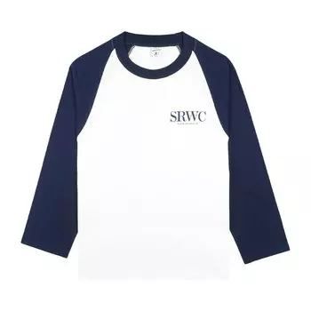 Футболка Sporty &amp; Rich Upper East Side Baseball Tee 'White/Navy', белый