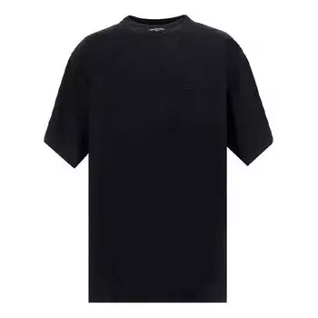 Футболка sporty b crewneck t-shirt 'black' Balenciaga, черный