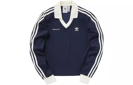 Футболка Sporty & Rich Co-branded SS23 женская, чернильно-черная Adidas Originals