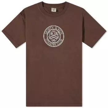 Футболка Sporty & Rich Conneticut Crest, коричневый