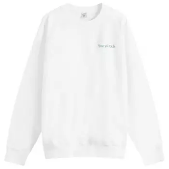 Футболка Sporty & Rich Drink More Water Sweatshirt, цвет White & Verde