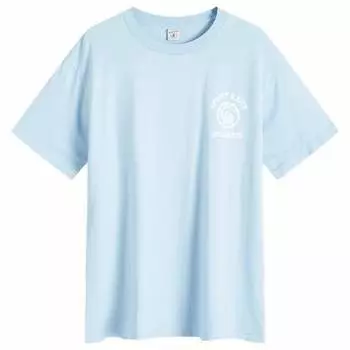 Футболка Sporty & Rich Emblem T-Shirt, цвет Sky Blue & White
