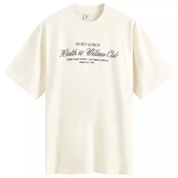 Футболка Sporty & Rich H&W Club T-Shirt, цвет Cream & Navy