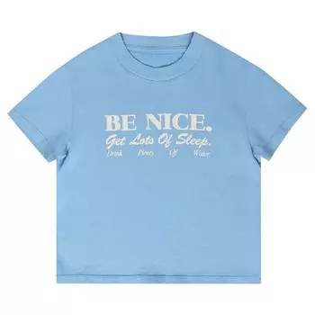 Футболка Sporty & Rich Kids Be Nice T-Shirt, цвет Periwinkle/Cream