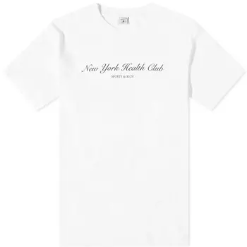 Футболка Sporty & Rich NY Health Club, белый/темно-синий
