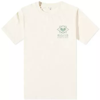 Футболка Sporty & Rich NY Racquet Club, светло-бежевый/зеленый