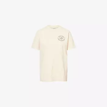 Футболка Sporty & Rich Riding Club с принтом логотипа, бежевый