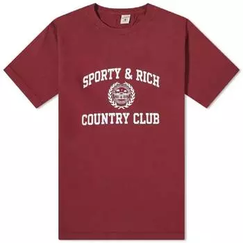 Футболка Sporty & Rich Varsity Crest, бордовый