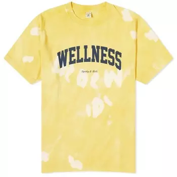 Футболка Sporty & Rich Wellness Ivy Tie Dye, желтый