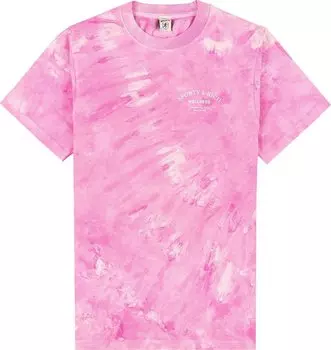 Футболка Sporty & Rich Wellness Studio Tie Dye 'Taffy/White', розовый