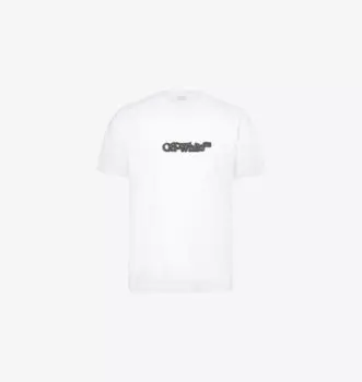Футболка Spray Arrow облегающего кроя из хлопкового джерси Off-White C/O Virgil Abloh, белый