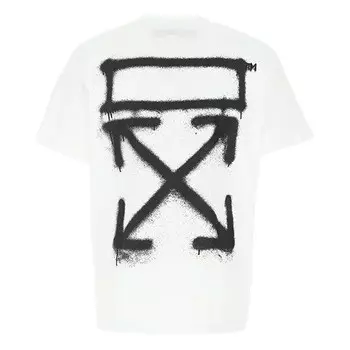 Футболка spray painting arrows sketch short sleeve oversize 'white black' Off-White, белый
