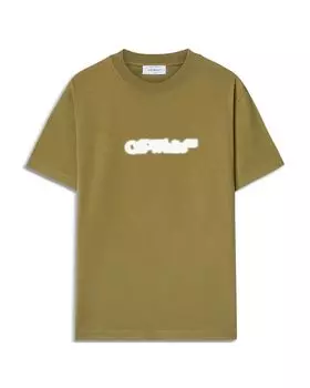 Футболка Spray Slim Fit с принтом стрелок Off-White, зеленый