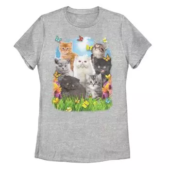 Футболка Spring Cat Collage для юниоров с рисунком