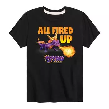 Футболка Spyro All Fired Up для мальчиков 8–20 лет с рисунком Licensed Character