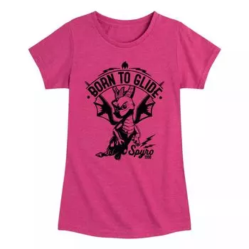 Футболка Spyro Born To Glide для девочек 7–16 лет Licensed Character