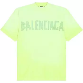 Футболка среднего кроя Balenciaga, Washed Yellow