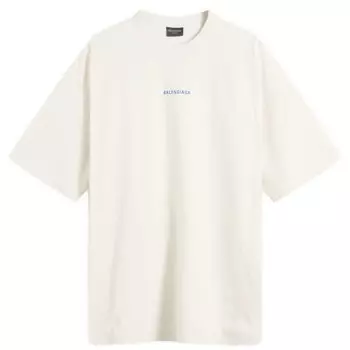 Футболка среднего кроя из сухого джерси с логотипом на спине Balenciaga, мультиколор