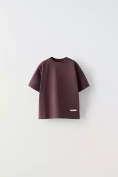 Футболка среднего веса ZARA, баклажаны