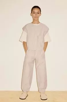 Футболка среднего веса ZARA, бледно-розовый